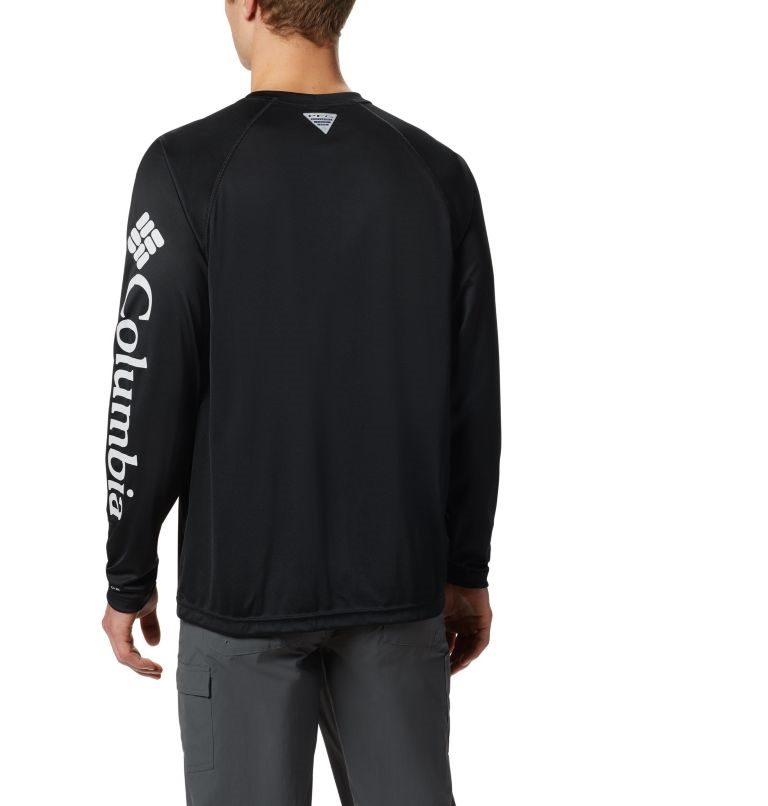 Men's Columbia PFG Terminal Tackle Long Sleeve Sweatshirts Black | CA-K6L85