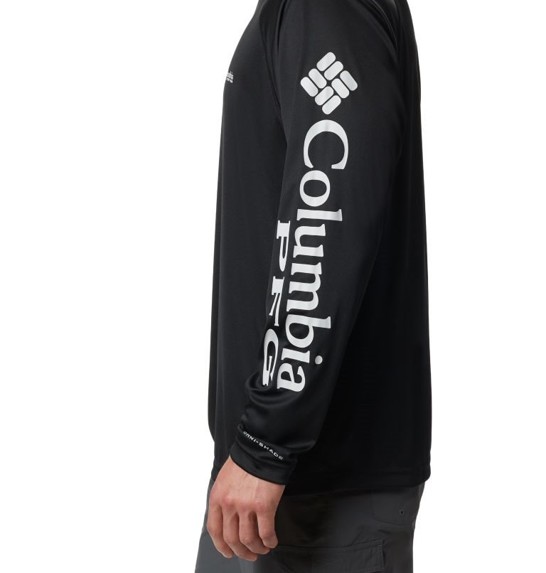 Men's Columbia PFG Terminal Tackle Long Sleeve Sweatshirts Black | CA-K6L85