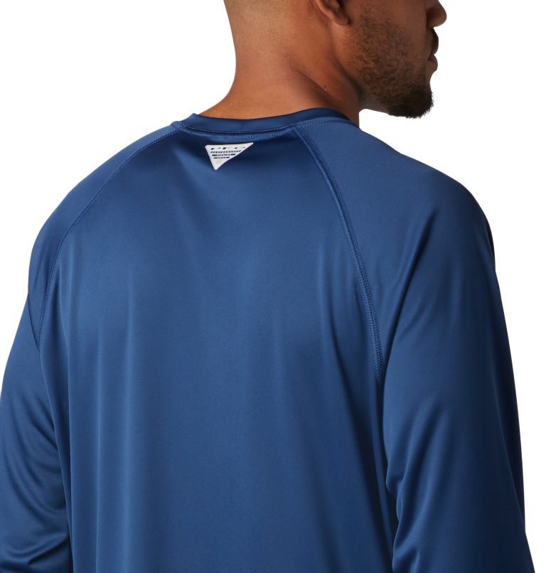 Men's Columbia PFG Terminal Tackle Long Sleeve Sweatshirts Navy | CA-P38L4