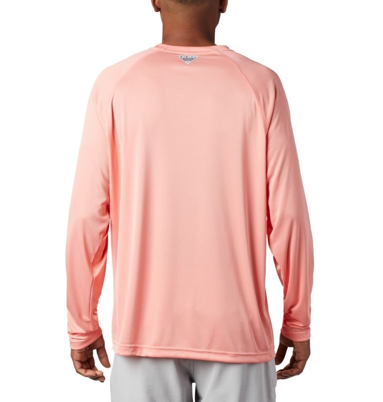 Men's Columbia PFG Terminal Tackle Long Sleeve Sweatshirts Pink | CA-U8C53