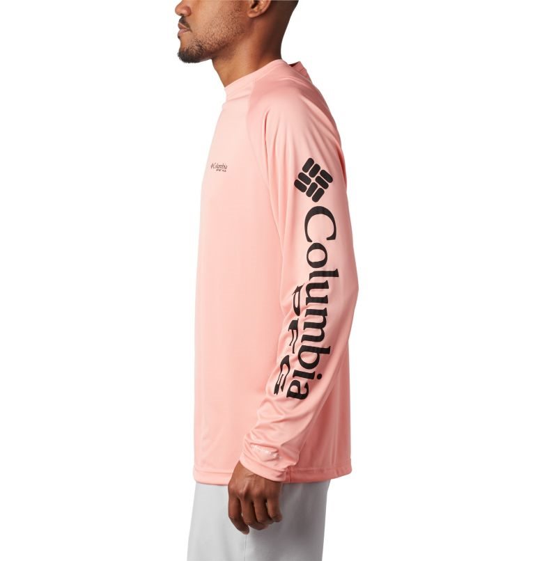 Men's Columbia PFG Terminal Tackle Long Sleeve Sweatshirts Pink | CA-U8C53