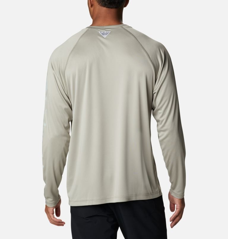 Men's Columbia PFG Terminal Tackle Long Sleeve Sweatshirts Grey | CA-X8C13