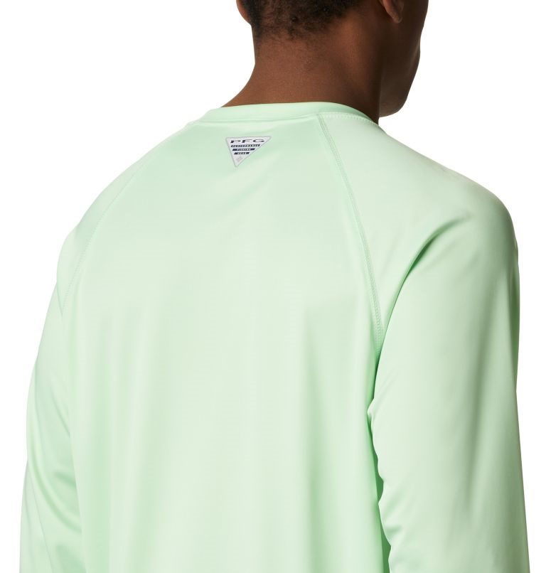 Men's Columbia PFG Terminal Tackle Long Sleeve Sweatshirts Mint | CA-Y0156