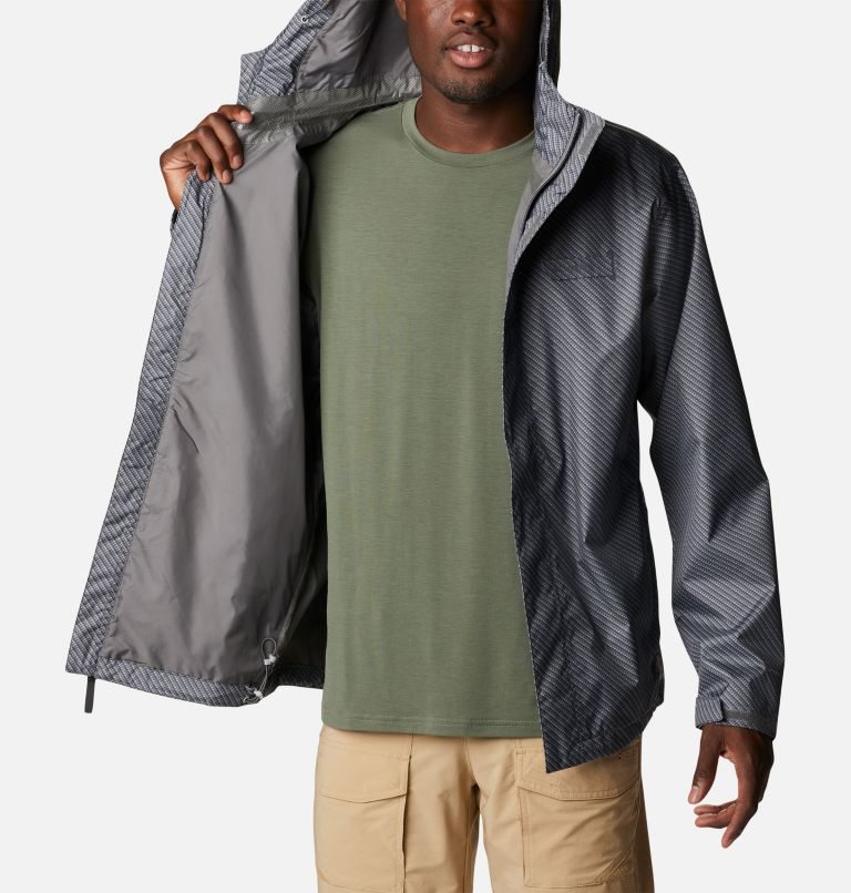 Men's Columbia PFG Terminal Tackle Shell Rain Jackets Grey | CA-E8L64