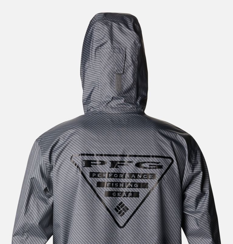 Men's Columbia PFG Terminal Tackle Shell Rain Jackets Grey | CA-E8L64