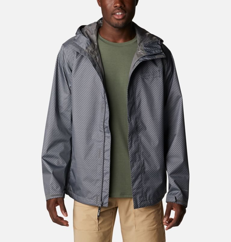 Men's Columbia PFG Terminal Tackle Shell Rain Jackets Grey | CA-E8L64