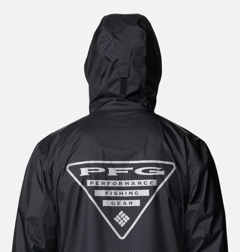 Men's Columbia PFG Terminal Tackle Shell Rain Jackets Black | CA-KCL60