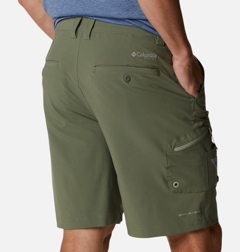Men's Columbia PFG Terminal Tackle Shorts Olive | CA-G3L08