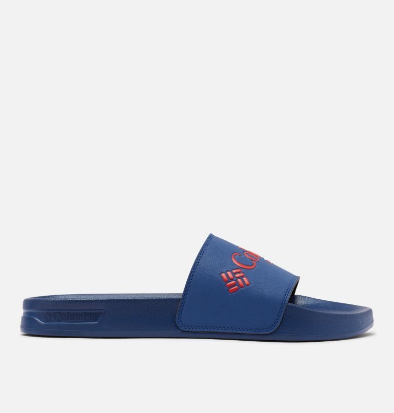 Men\'s Columbia PFG Tidal Ray Slides Blue | CA-V65C4