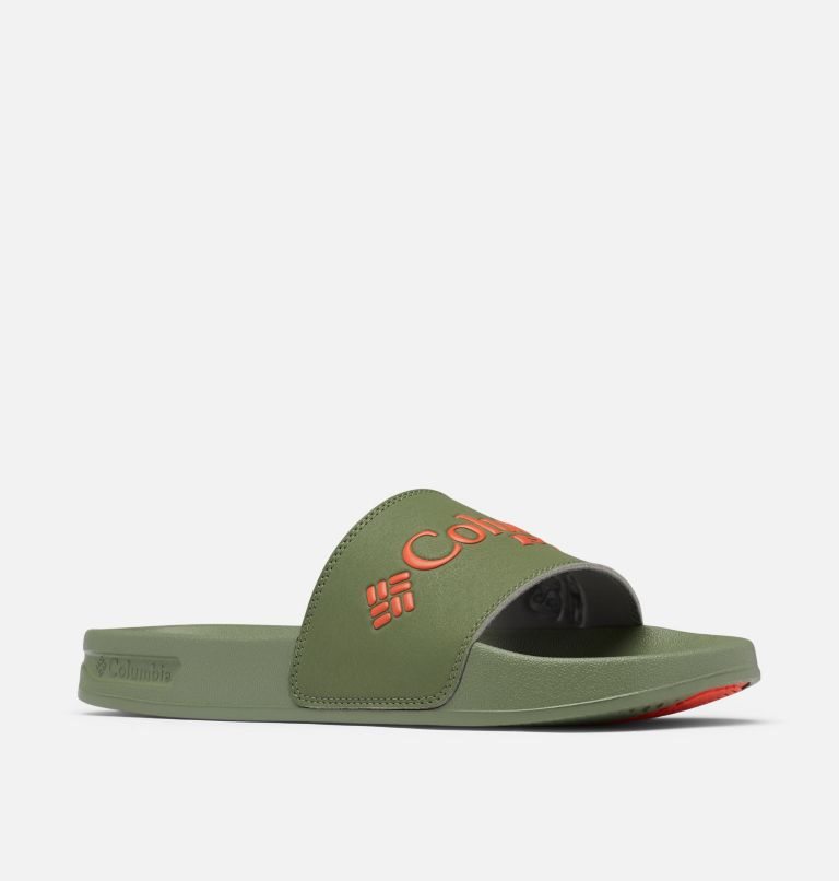 Men's Columbia PFG Tidal Ray Slides Olive | CA-C60A8
