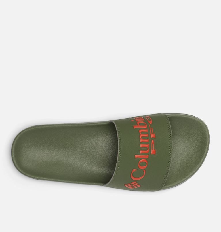 Men's Columbia PFG Tidal Ray Slides Olive | CA-C60A8