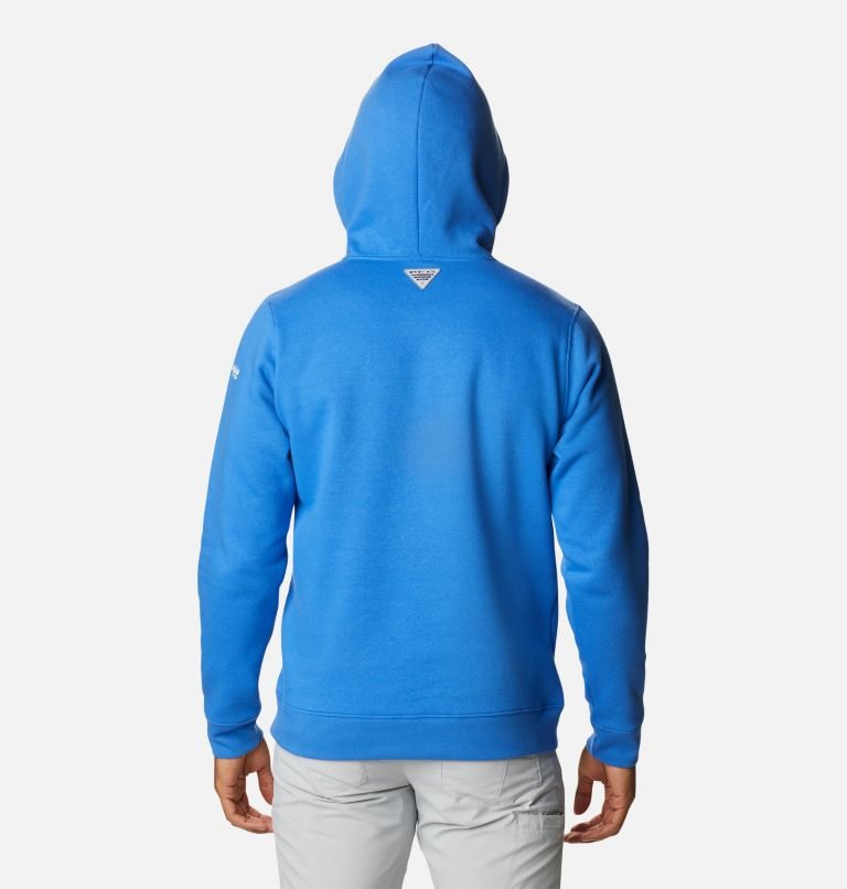 Men's Columbia PFG Triangle II Hoodie Blue | CA-C4A5L
