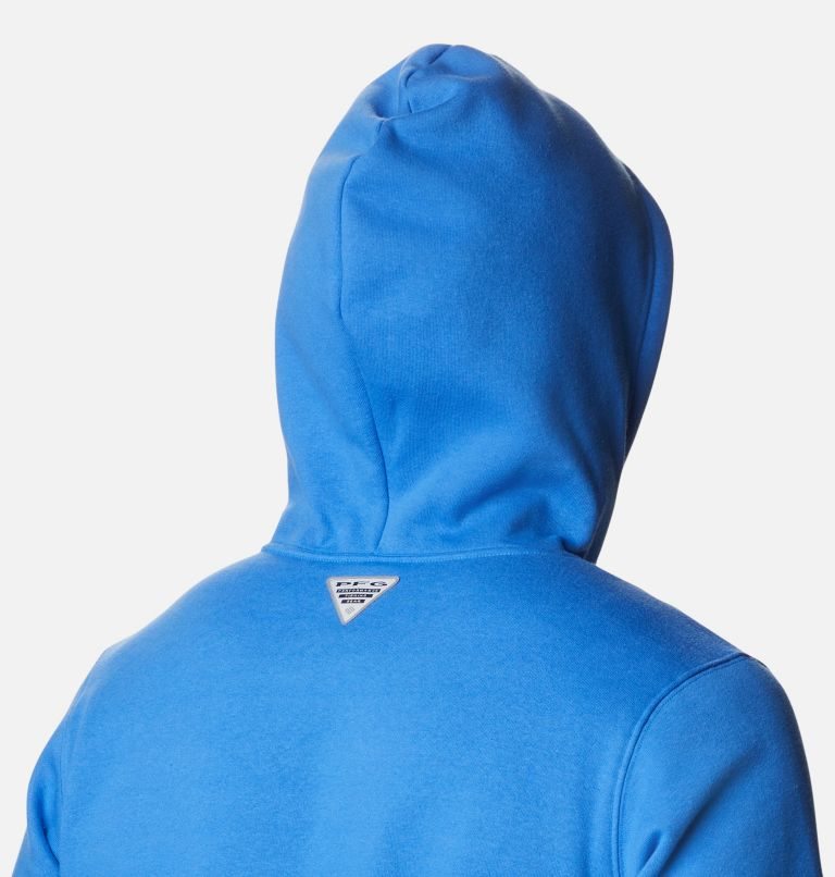 Men's Columbia PFG Triangle II Hoodie Blue | CA-C4A5L