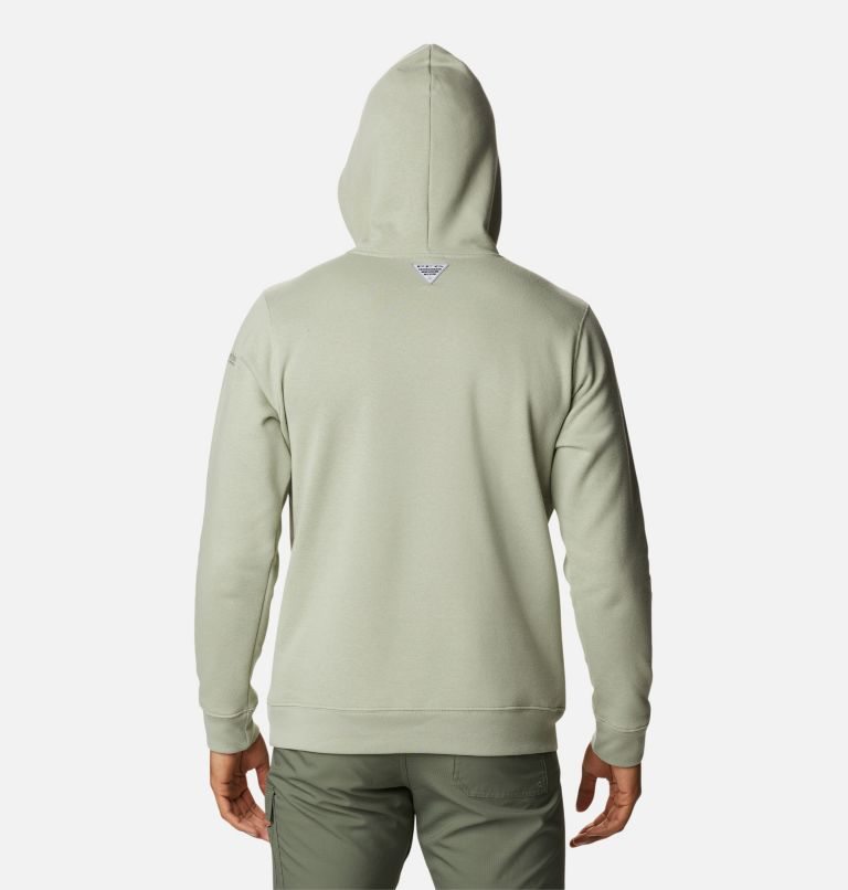 Men's Columbia PFG Triangle II Hoodie Grey | CA-H48L5