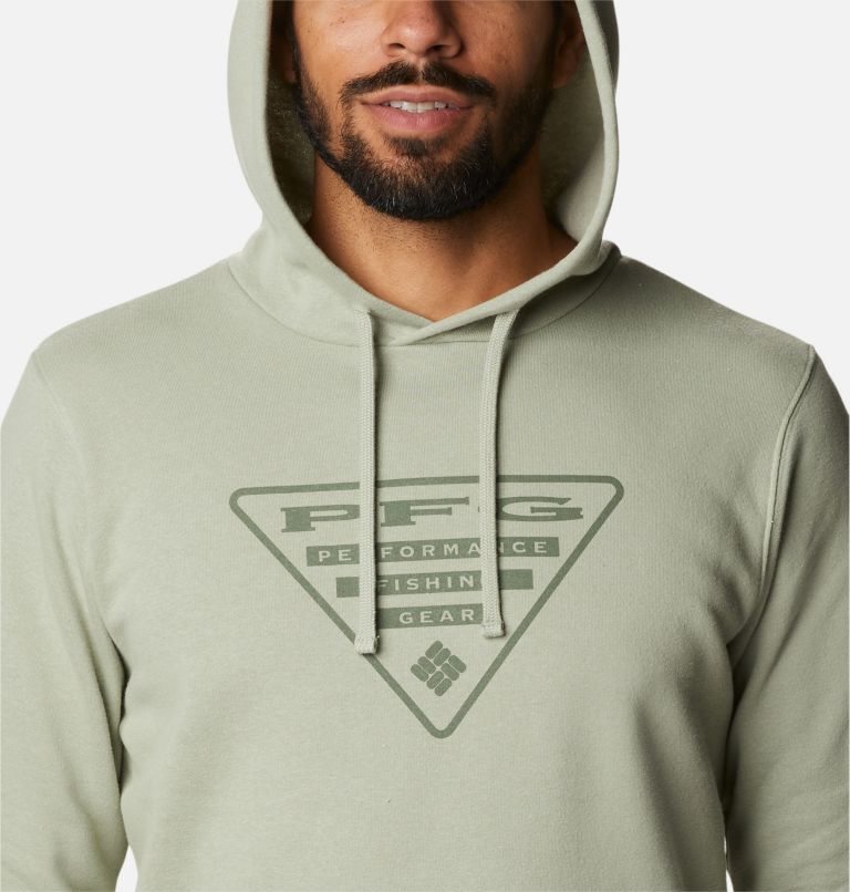 Men's Columbia PFG Triangle II Hoodie Grey | CA-H48L5