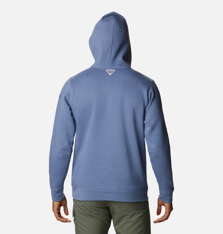 Men's Columbia PFG Triangle II Hoodie Navy | CA-P450A