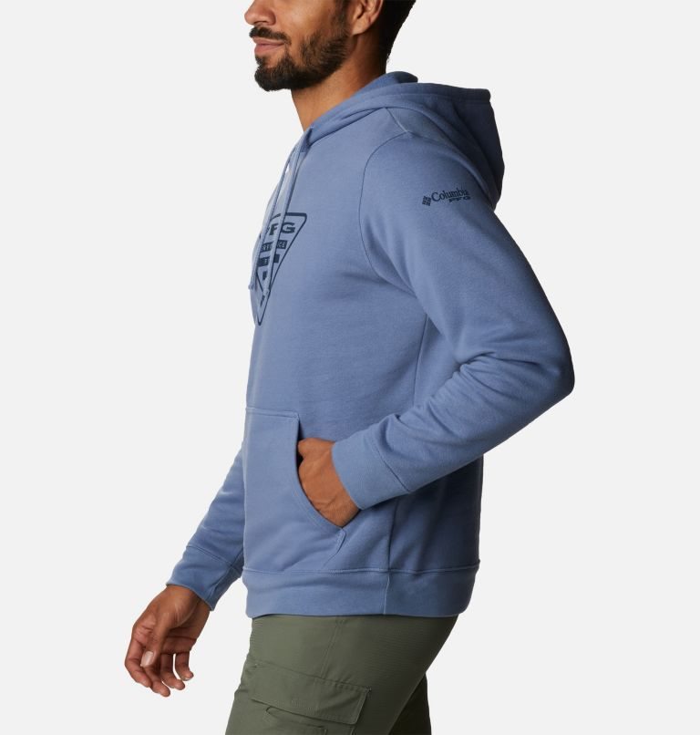 Men's Columbia PFG Triangle II Hoodie Navy | CA-P450A