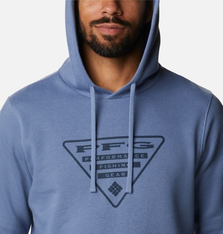 Men's Columbia PFG Triangle II Hoodie Navy | CA-P450A