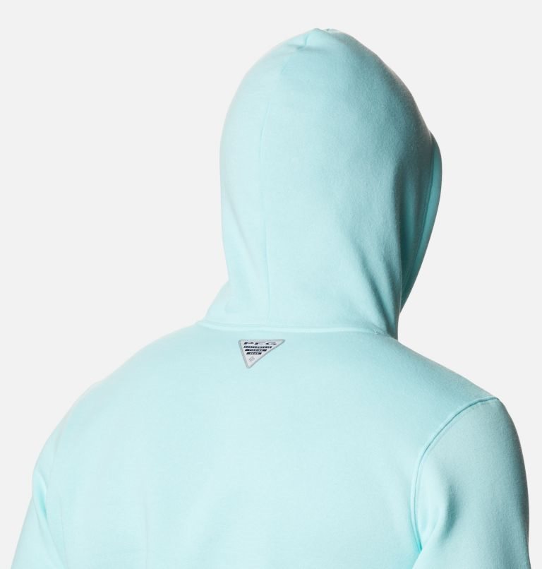 Men's Columbia PFG Triangle II Hoodie Turquoise | CA-RL386