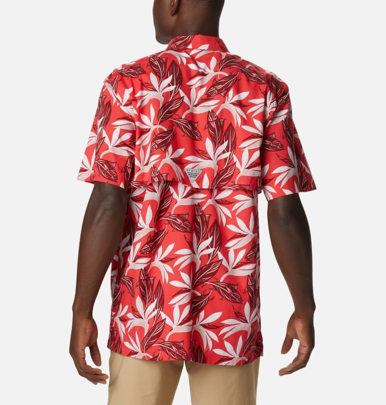 Men's Columbia PFG Trollers Best Short Sleeve Shirts Flower | CA-C1306