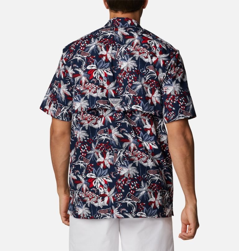 Men's Columbia PFG Trollers Best Short Sleeve Shirts Flower | CA-I05C4
