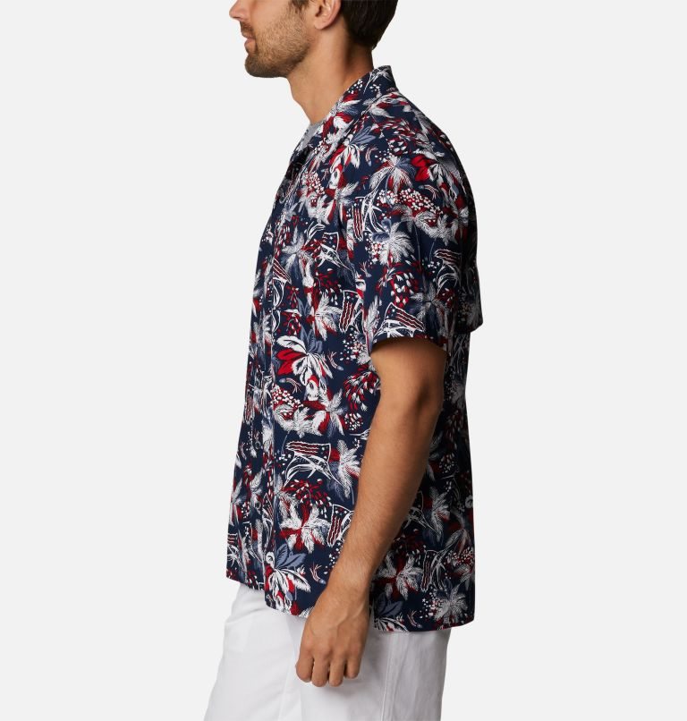 Men's Columbia PFG Trollers Best Short Sleeve Shirts Flower | CA-I05C4