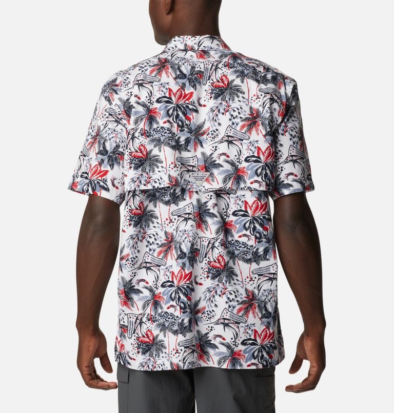 Men's Columbia PFG Trollers Best Short Sleeve Shirts Flower | CA-R360L