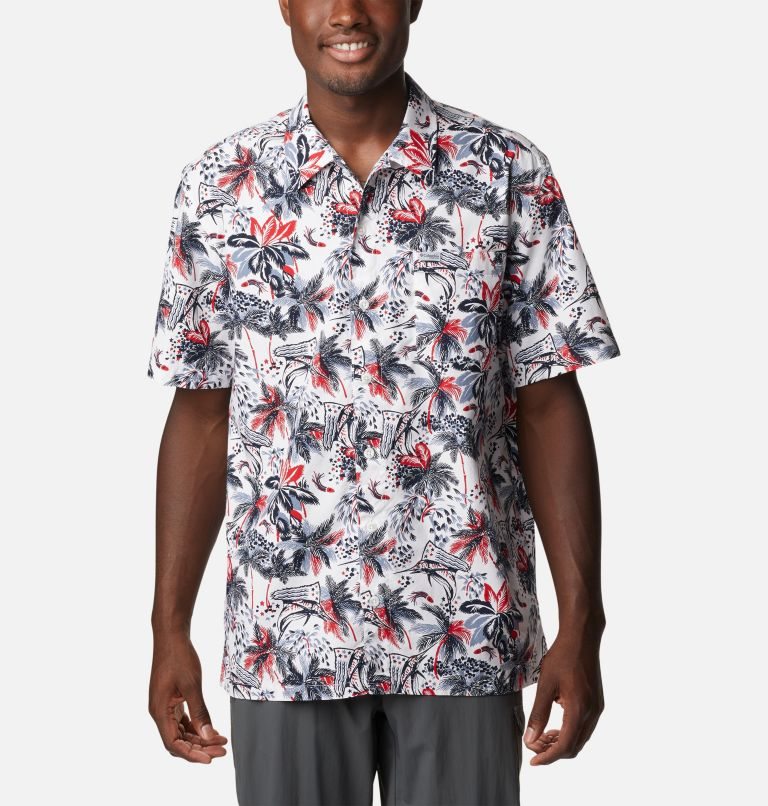 Men\'s Columbia PFG Trollers Best Short Sleeve Shirts Flower | CA-R360L