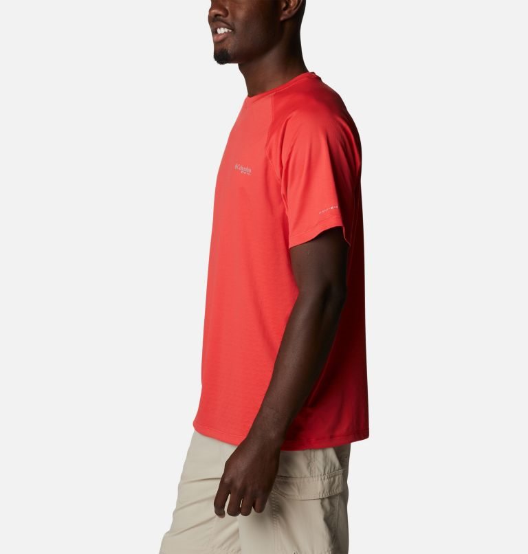 Men's Columbia PFG Zero Rules Ice Short Sleeve T Shirts Red | CA-S45LA
