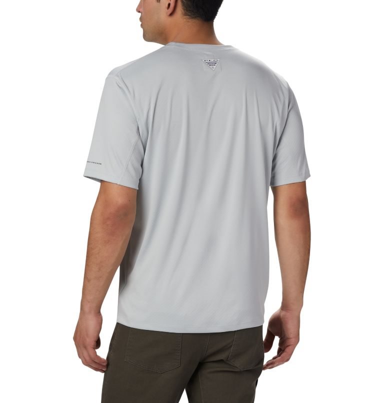 Men's Columbia PFG Zero Rules Short Sleeve T Shirts Light Grey | CA-AL638