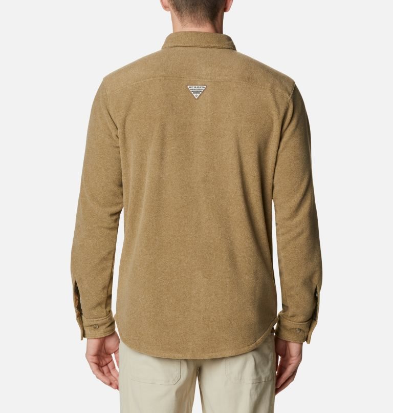 Men's Columbia PHG Bucktail Fleece Over Shirts Brown | CA-RA480