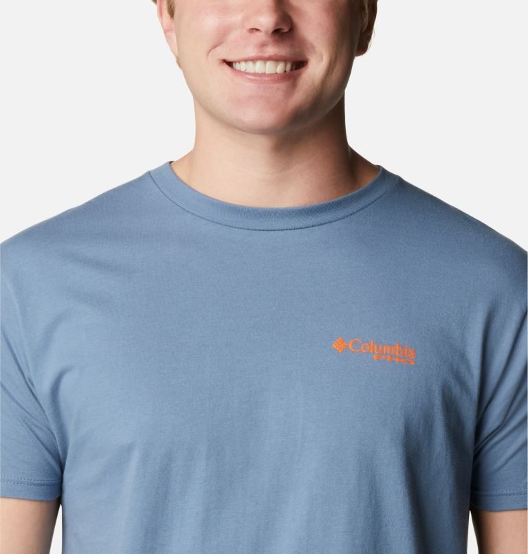 Men's Columbia PHG Facto Graphic T Shirts Navy | CA-XALC0
