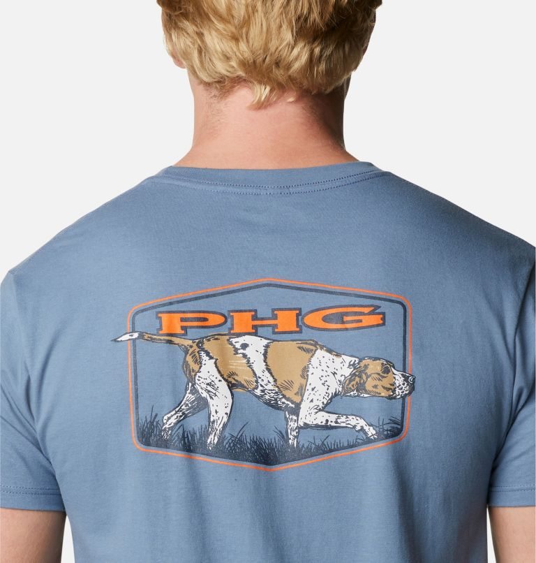 Men's Columbia PHG Facto Graphic T Shirts Navy | CA-XALC0