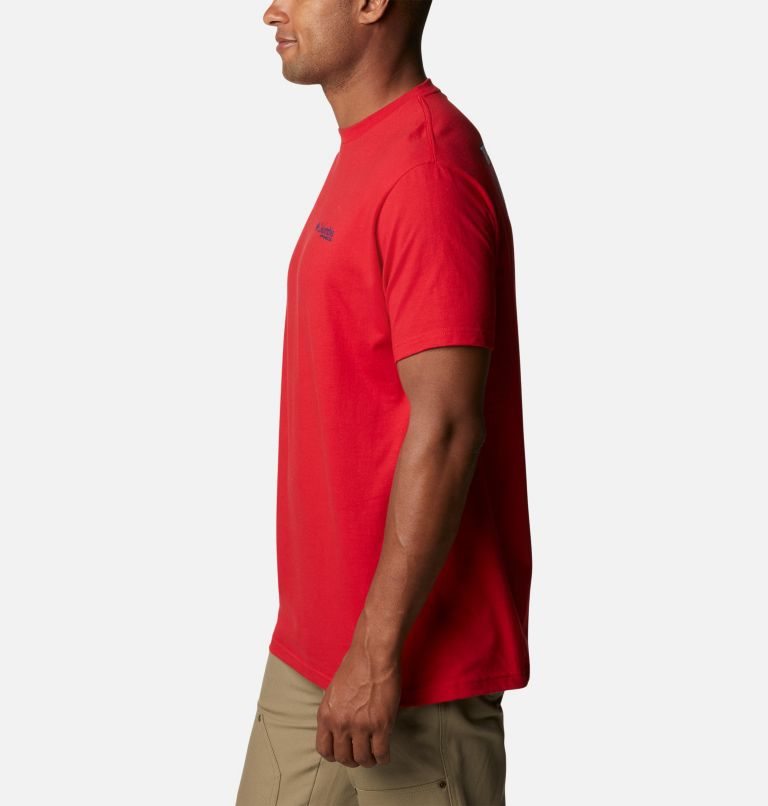 Men's Columbia PHG Grouper Graphic T Shirts Red | CA-O4601