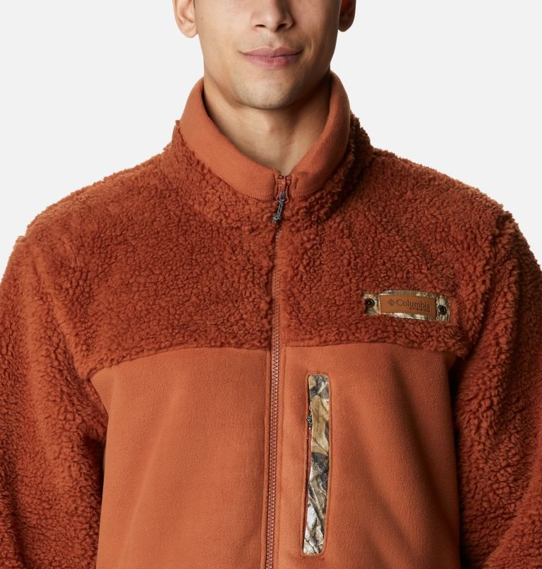 Men's Columbia PHG Roughtail Sherpa Full Zip Fleece Jackets Brown | CA-X105L