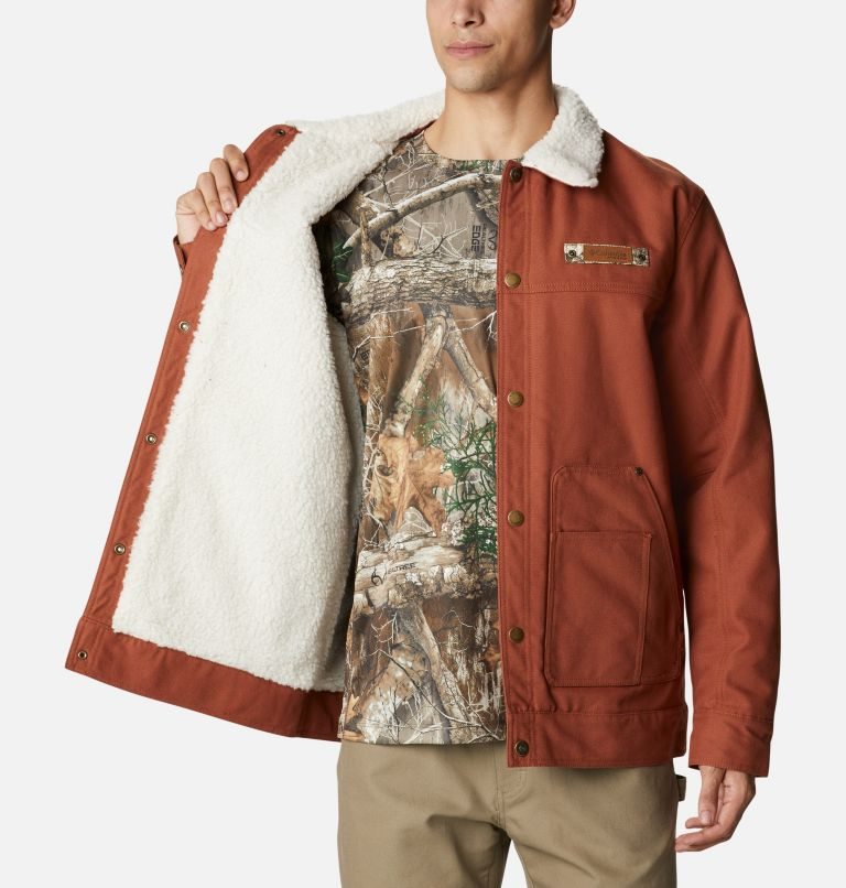 Men's Columbia PHG Roughtail Sherpa Lined Field Jackets Brown | CA-QL536