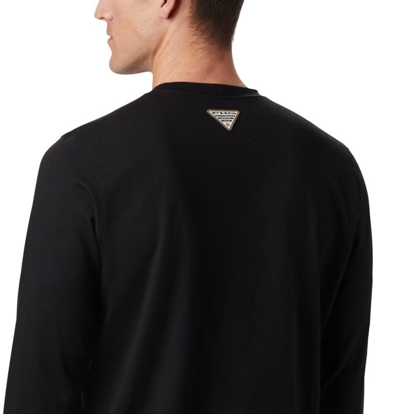 Men's Columbia PHG Roughtail Work Long Sleeve Pocket Sweatshirts Black | CA-CC85A