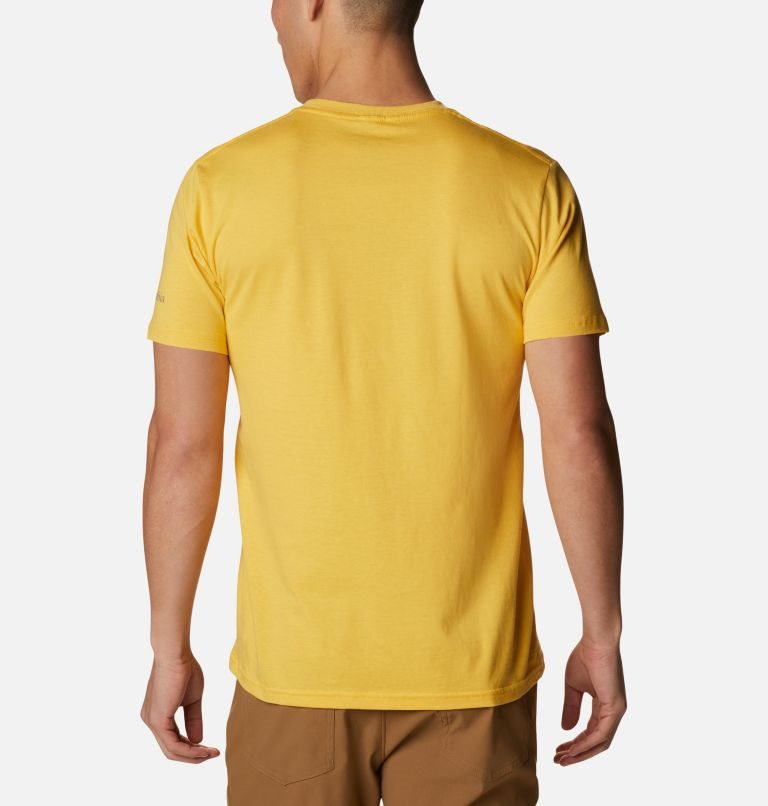 Men's Columbia Pack Yellowstone T Shirts Yellow | CA-P6345