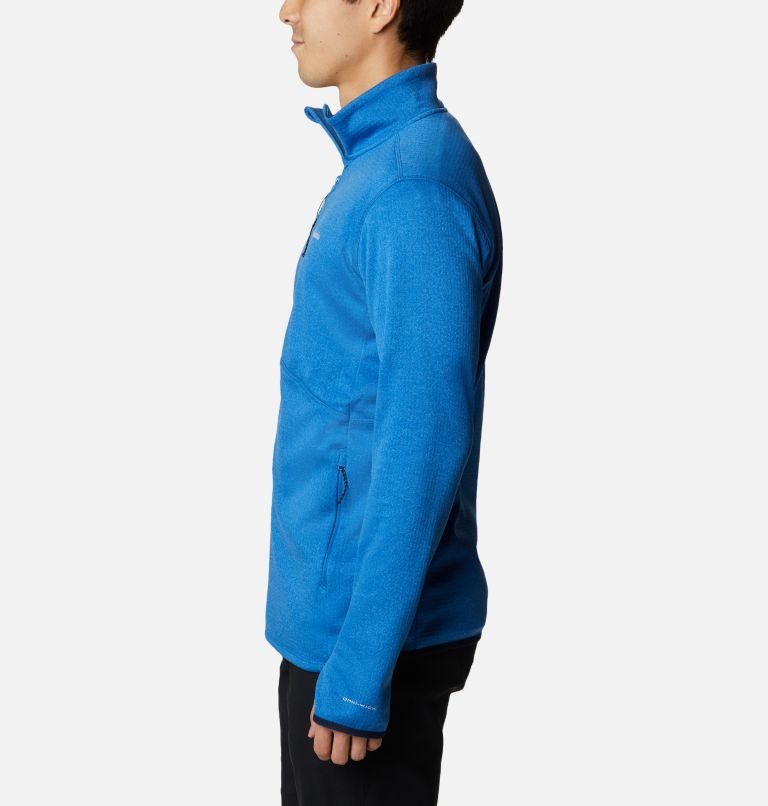 Men's Columbia Park View Full Zip Fleece Jackets Blue | CA-B34L5