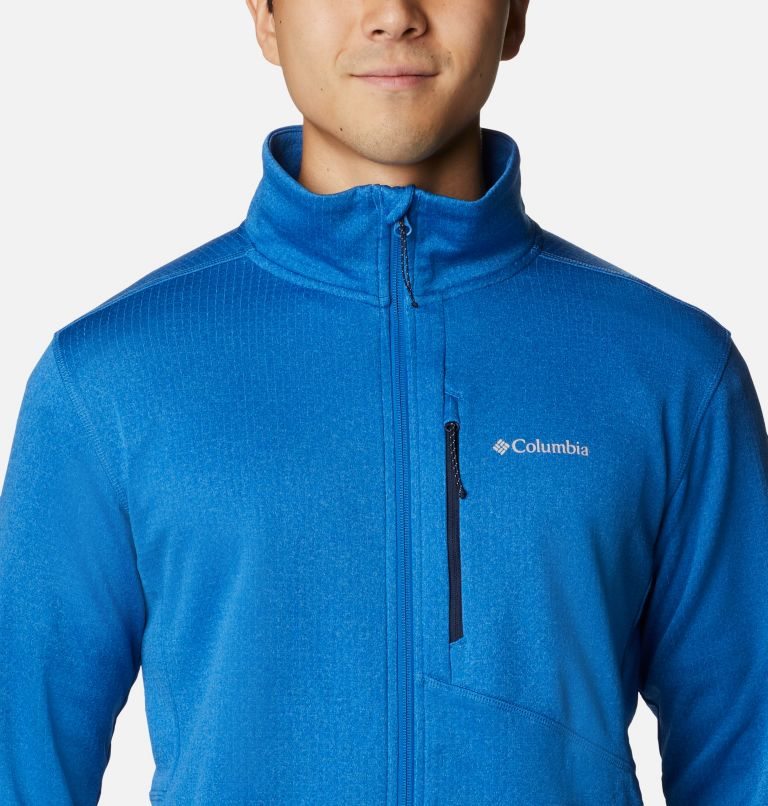 Men's Columbia Park View Full Zip Fleece Jackets Blue | CA-B34L5