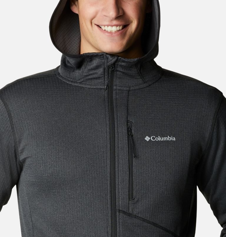 Men's Columbia Park View Full Zip Hoodie Fleece Jackets Black | CA-L63C1