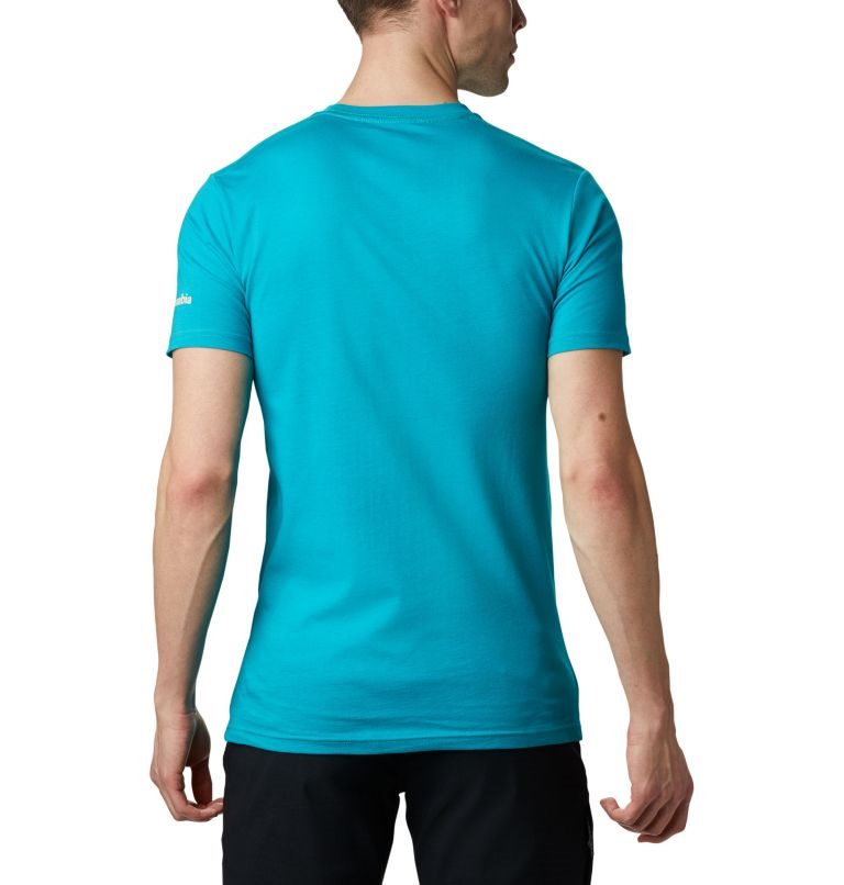 Men's Columbia Pegasus Cotton T Shirts Turquoise | CA-R1A60