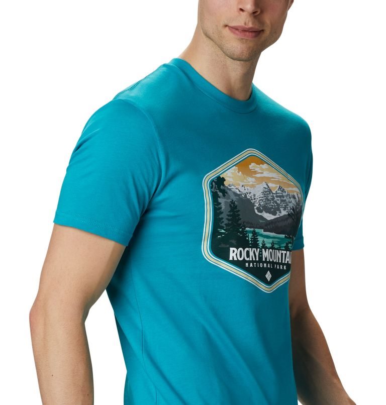 Men's Columbia Pegasus Cotton T Shirts Turquoise | CA-R1A60