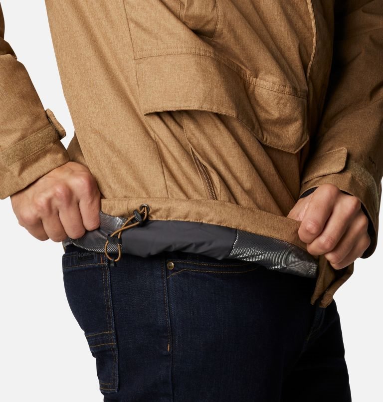 Men's Columbia Penns Creek II Parka Jackets Brown | CA-ILC83