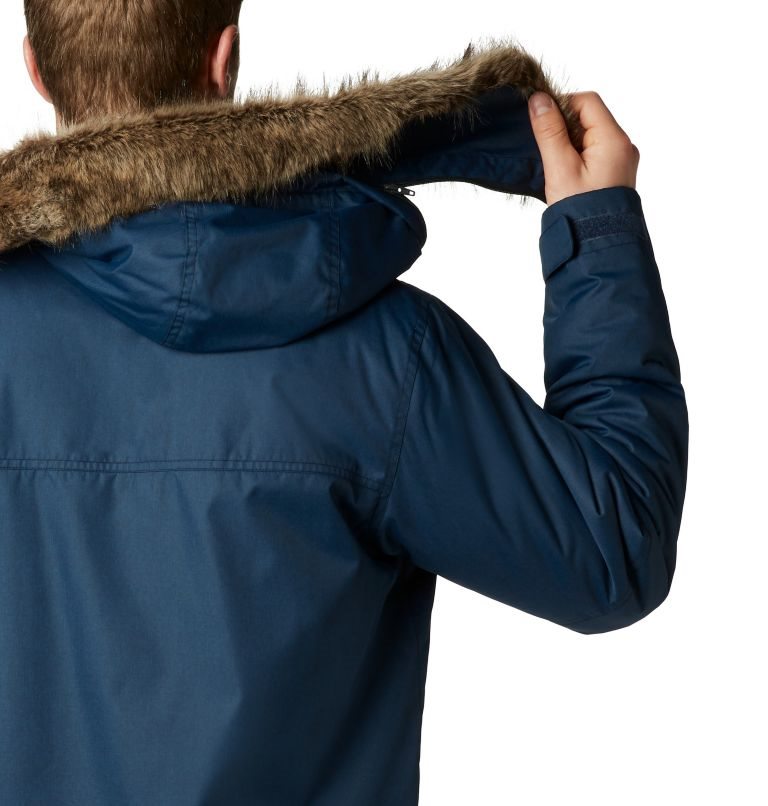 Men's Columbia Penns Creek II Parka Jackets Navy | CA-S18C5