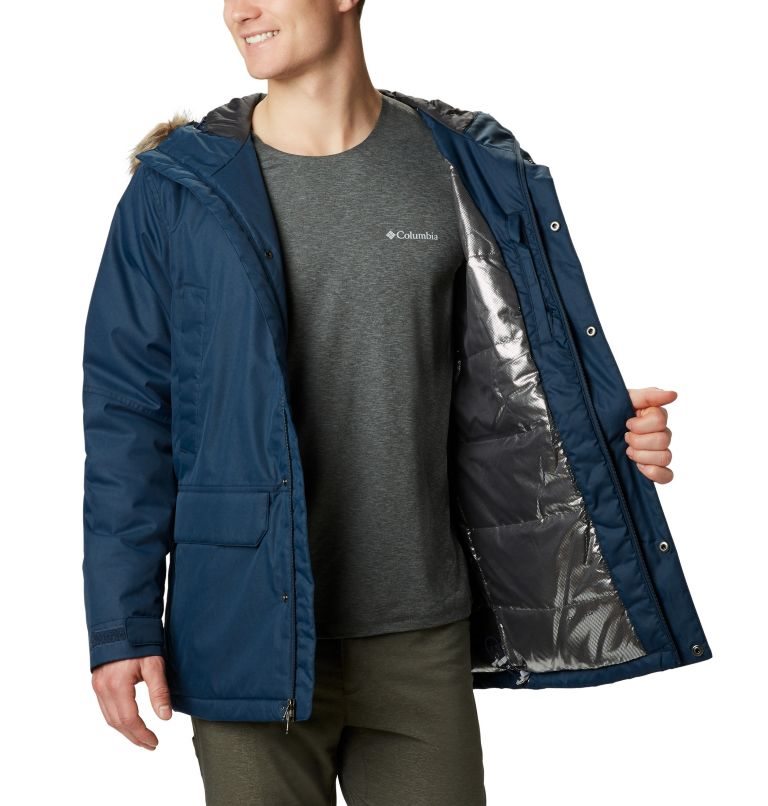 Men's Columbia Penns Creek II Parka Jackets Navy | CA-S18C5