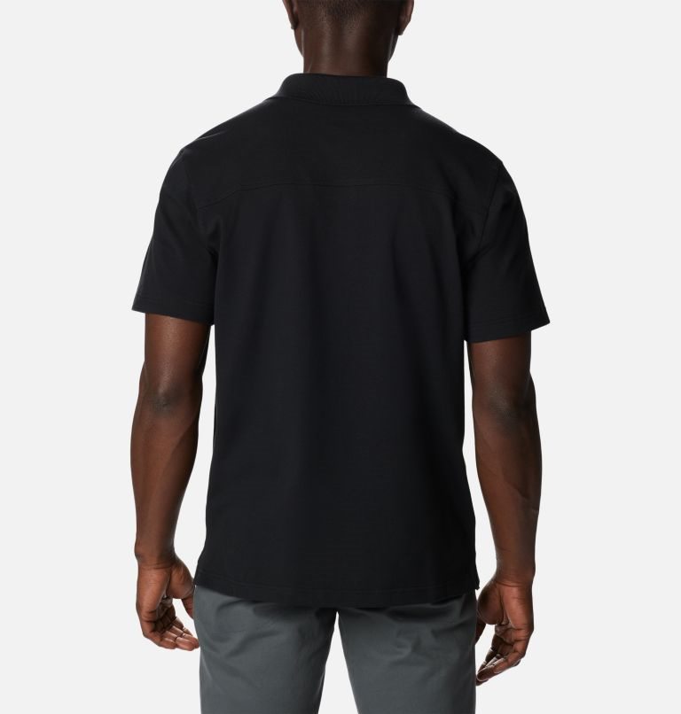 Men's Columbia Pines Terrace Polo Shirts Black | CA-H6140