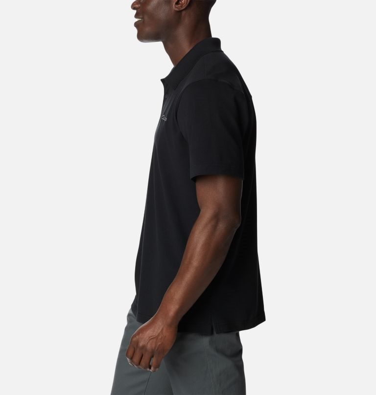 Men's Columbia Pines Terrace Polo Shirts Black | CA-H6140