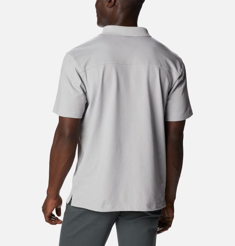 Men's Columbia Pines Terrace Polo Shirts Light Grey | CA-J1C53