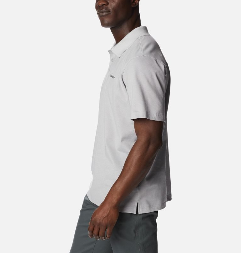 Men's Columbia Pines Terrace Polo Shirts Light Grey | CA-J1C53